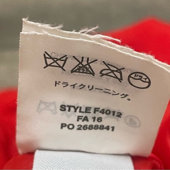 JCrew Monday Dress Fiery Sunset Red Wool Suiting Ruffle Gold Zipper Sz 00 f4012 - Picture 10 of 11